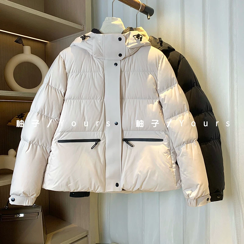 柚子Yours【冬日暮色】2024冬新 高级三防轻盈蓬松保暖连帽鹅绒服