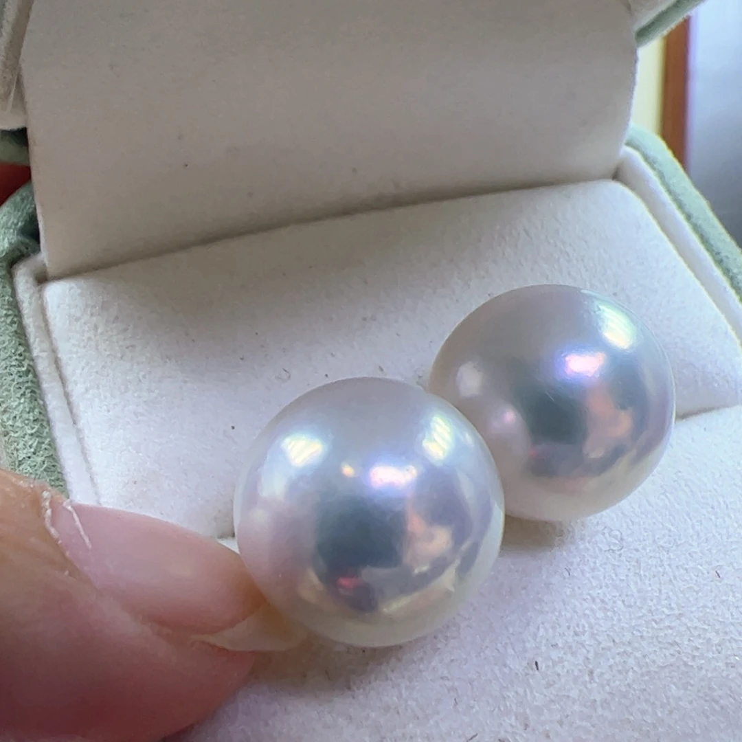 淡水珍珠耳饰银S925镶嵌