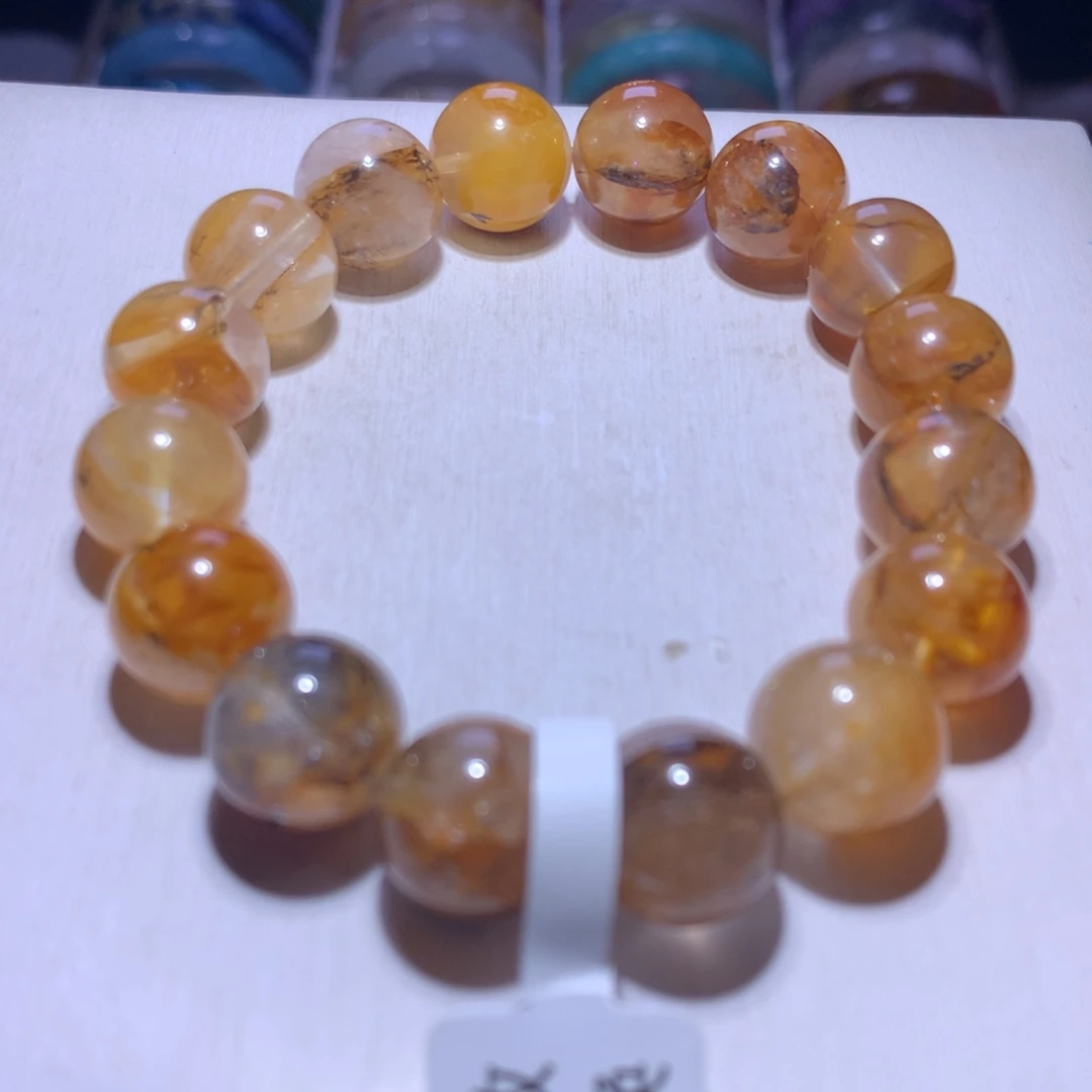 银S925镶嵌手串水晶小树胶花13.2m