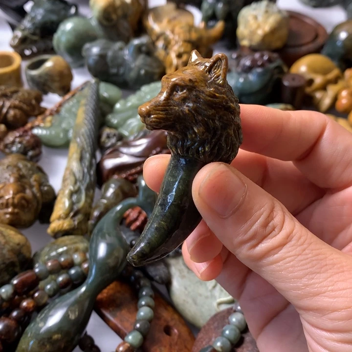 岫岩河磨玉（透闪石质玉）未镶嵌笔搁