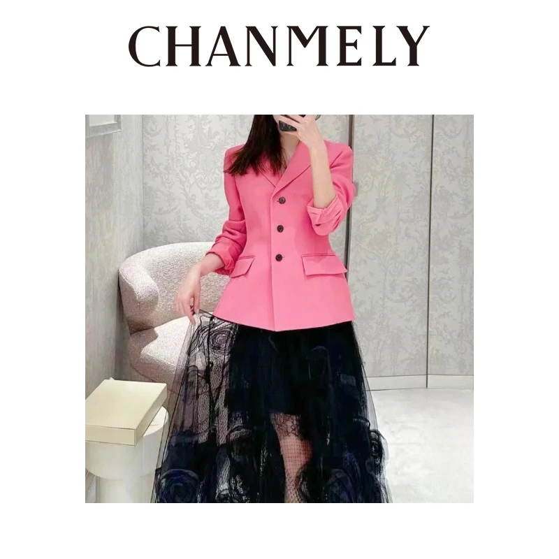 【CHANMITY】‘’怦然心动‘’ 高级立体剪裁修身显瘦西装   023995