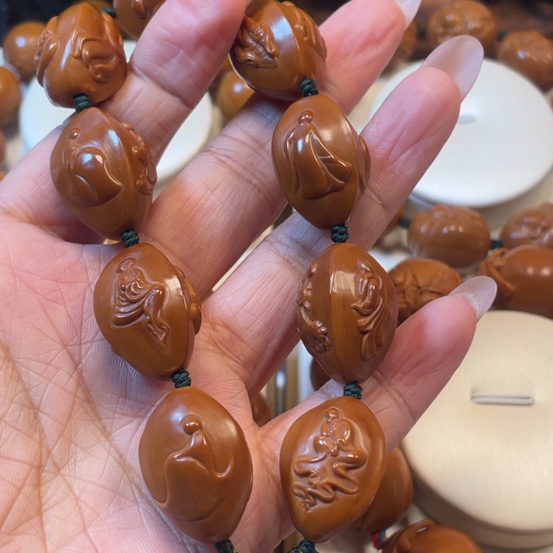 手串/手链橄榄核三面无相橄榄核手串