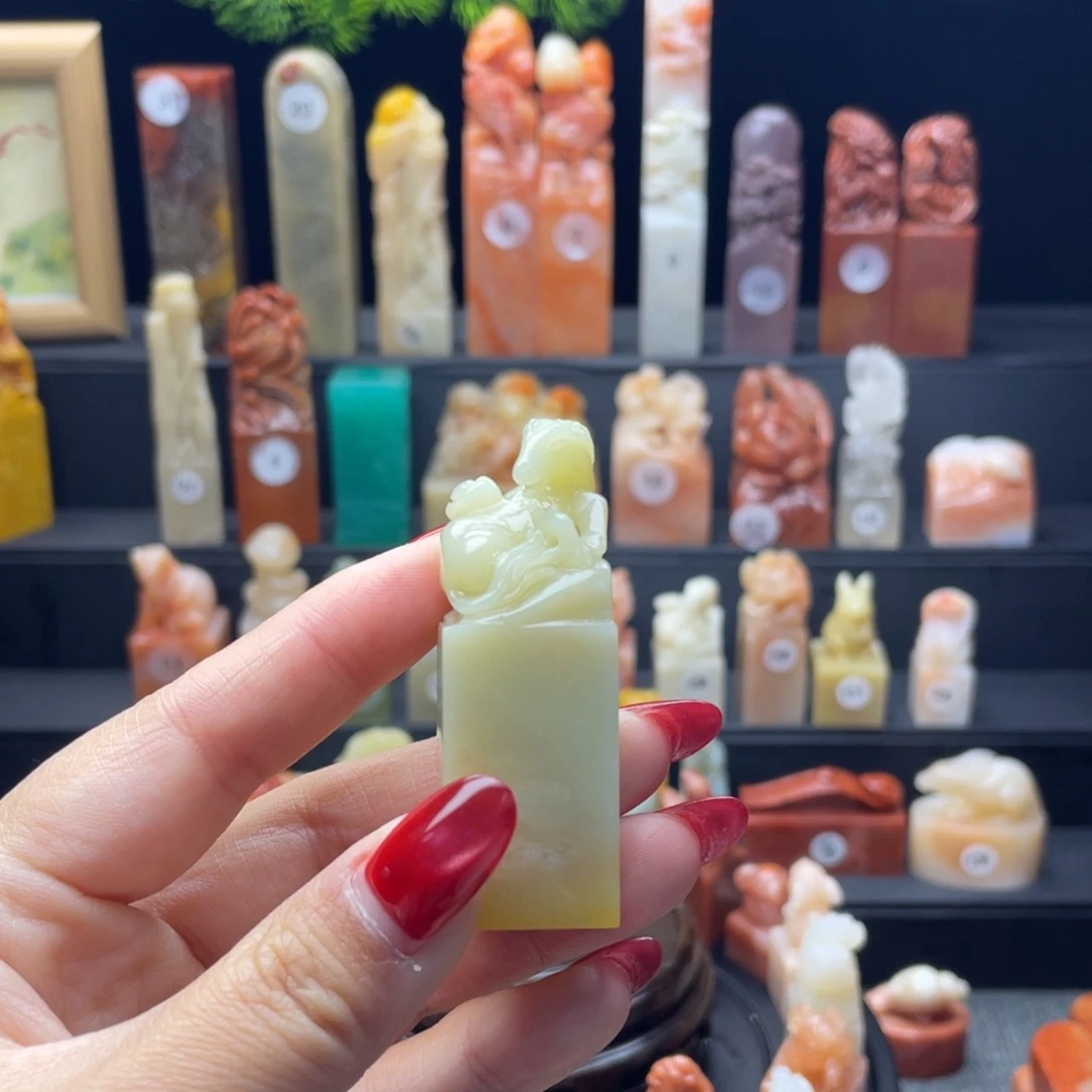 寿山石印石马上来财