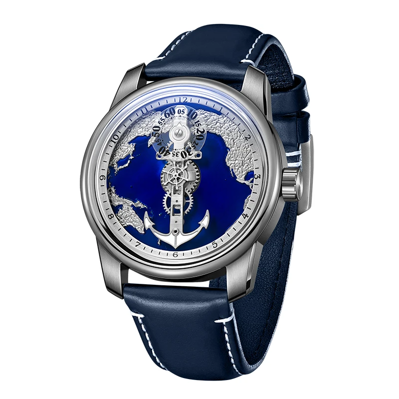 航海系列进口机芯全自动机械腕表时尚百搭个性夜光防水男士手表