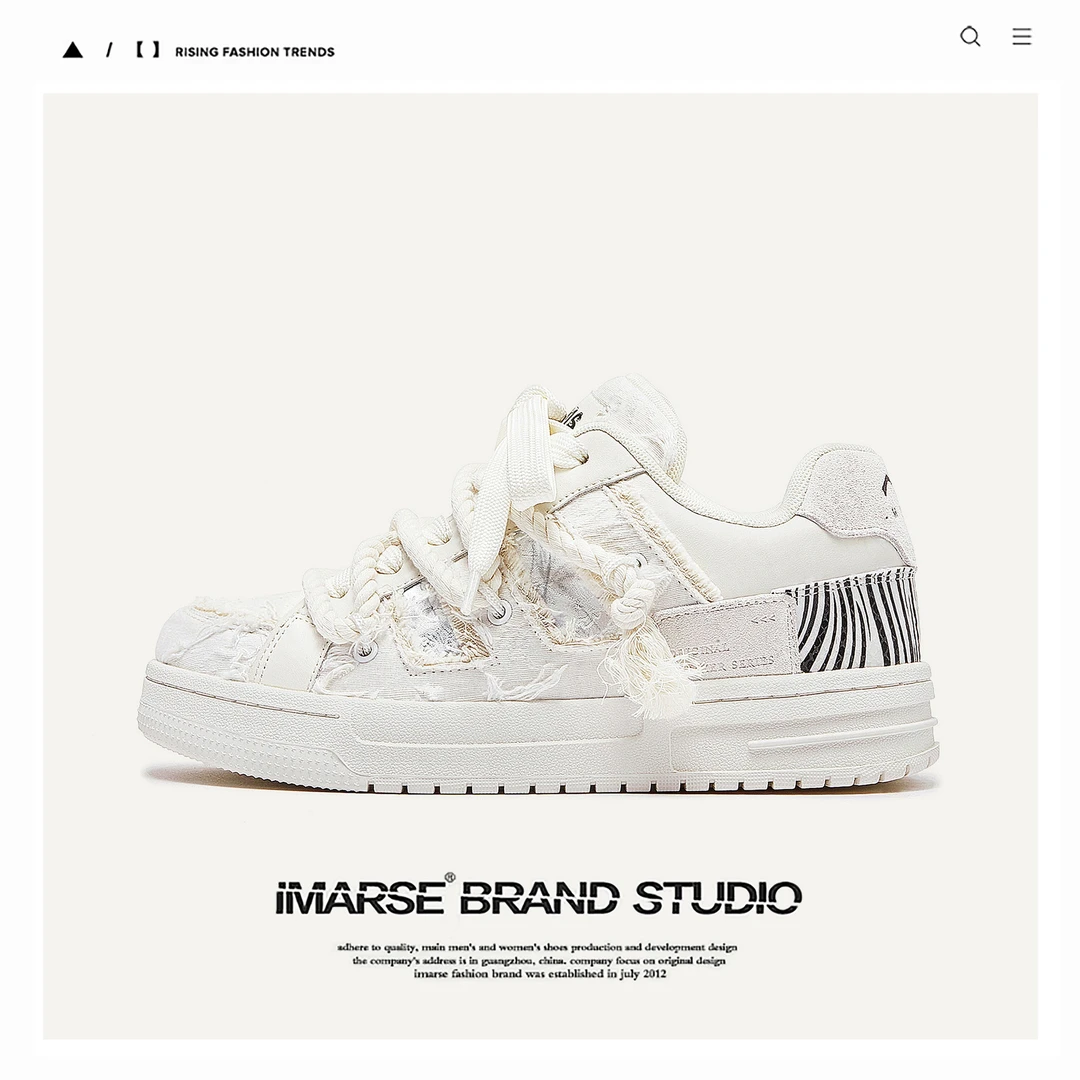 林太伦破坏美学系列之小白鞋面包鞋潮流低帮板鞋男女同款男鞋子