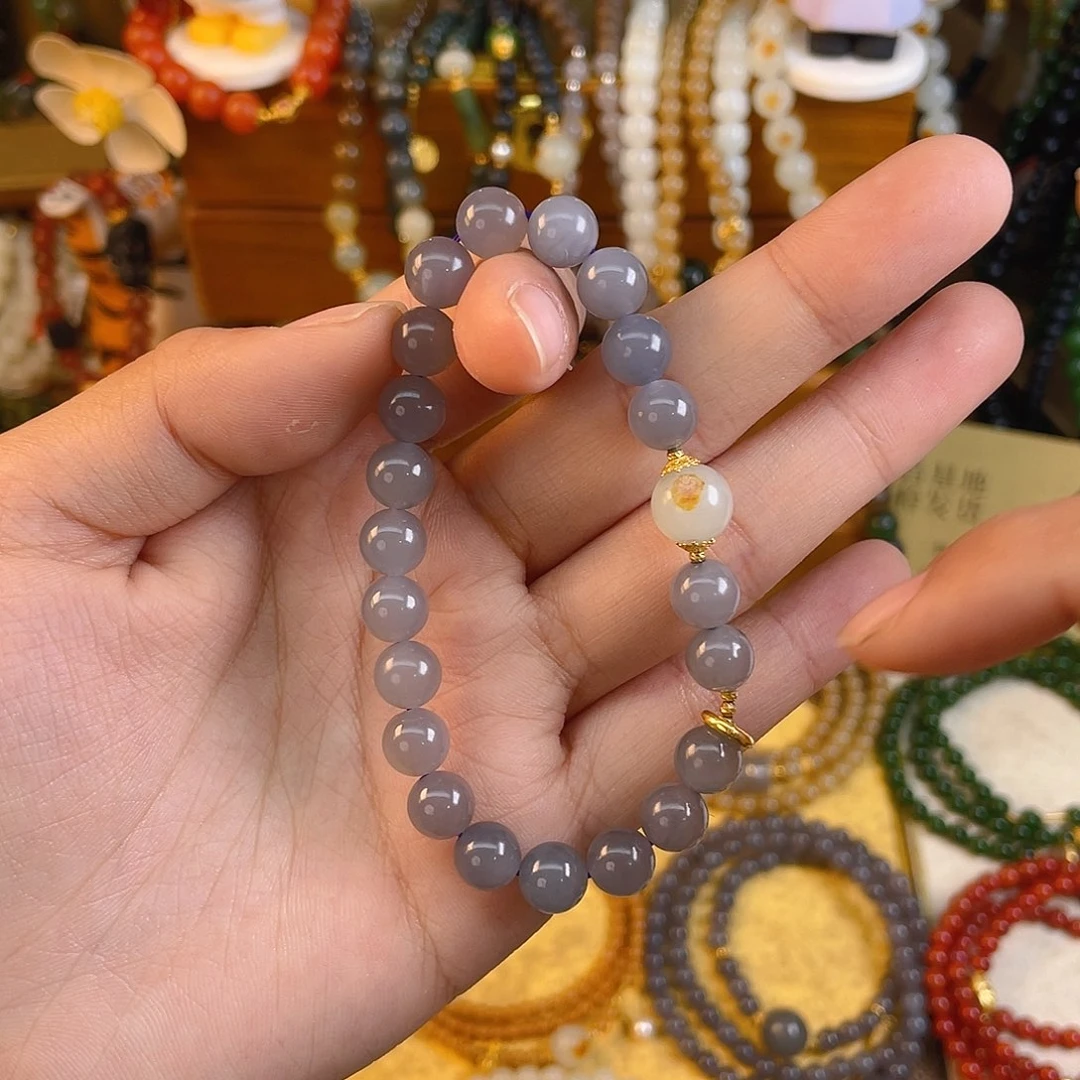 和田玉单圈手串未镶嵌