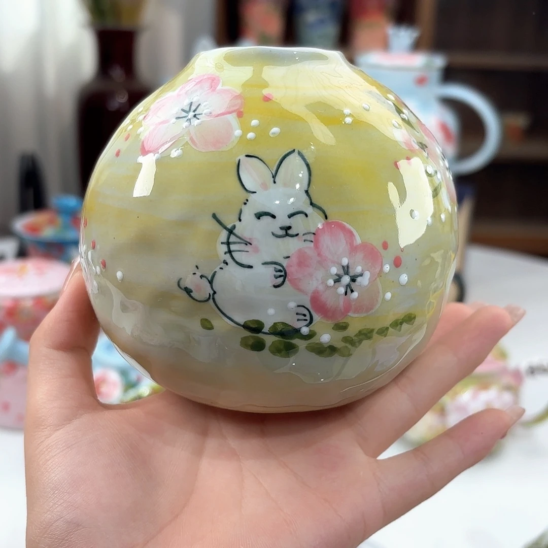 景德镇手绘高温釉下彩陶瓷茶具