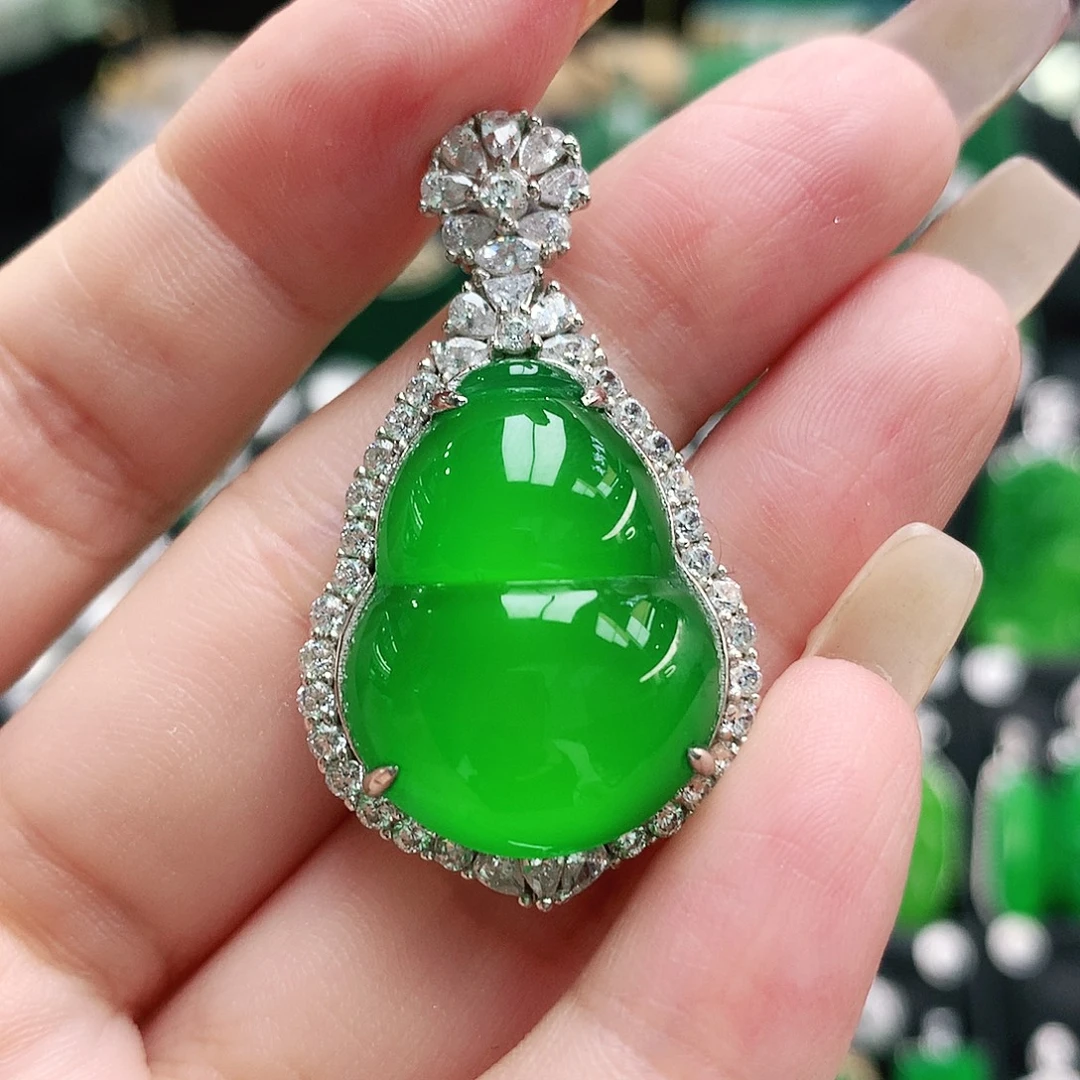 玛瑙/玉髓银S925镶嵌吊坠