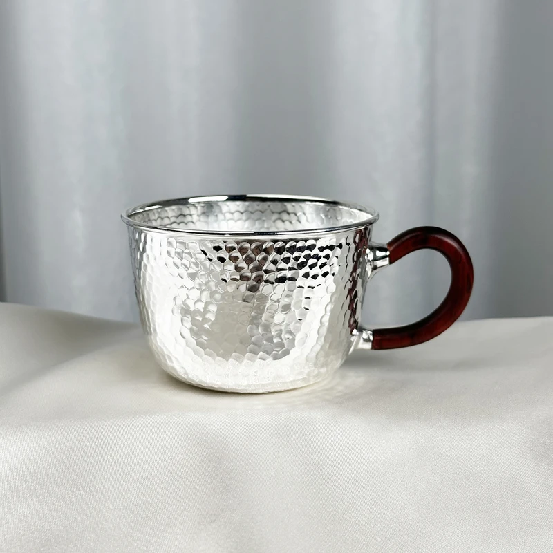 清货--手工999锤纹主人杯大号银杯