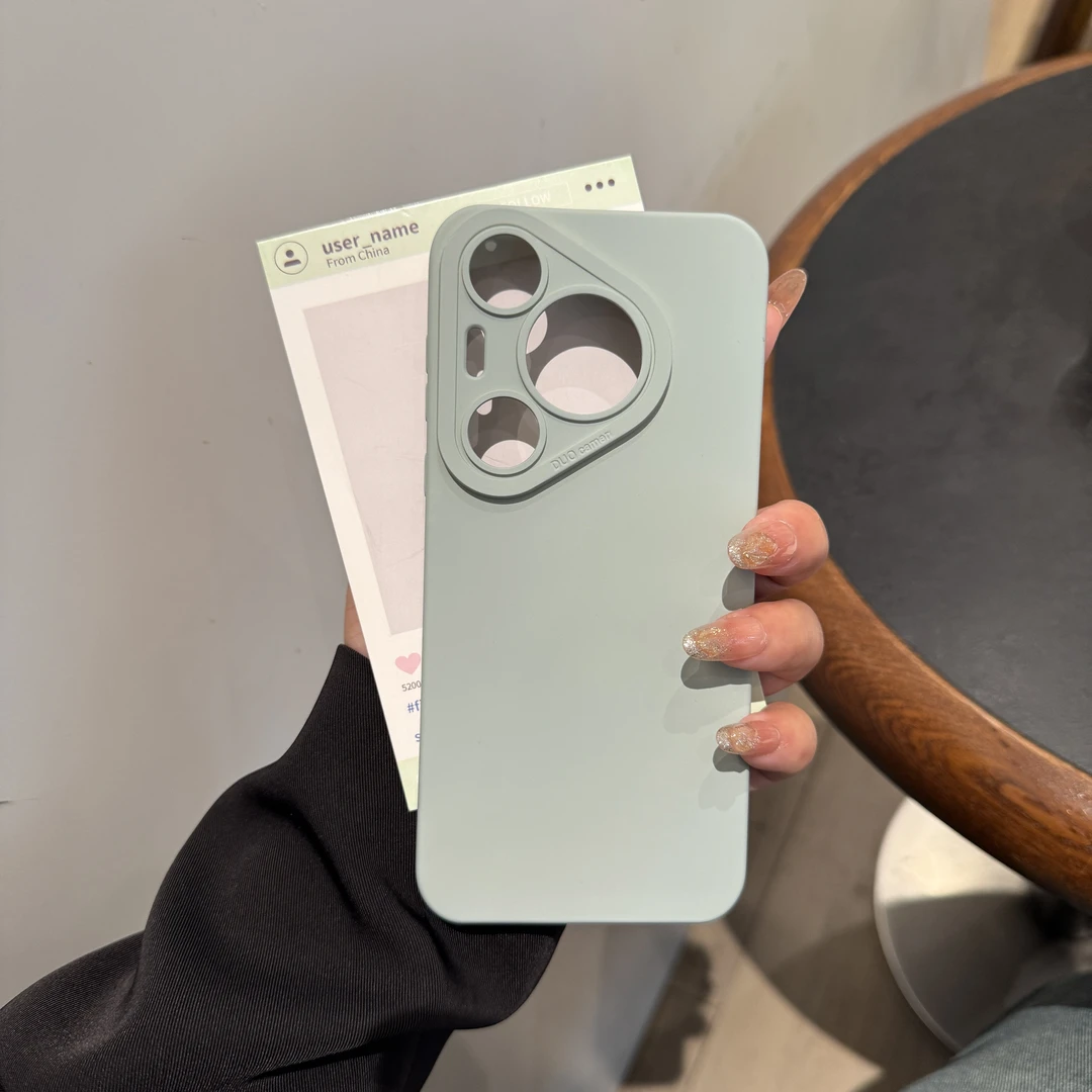 多巴胺适用华为P70手机壳P70Pro简约纯色软壳硅胶新款全包防摔p70