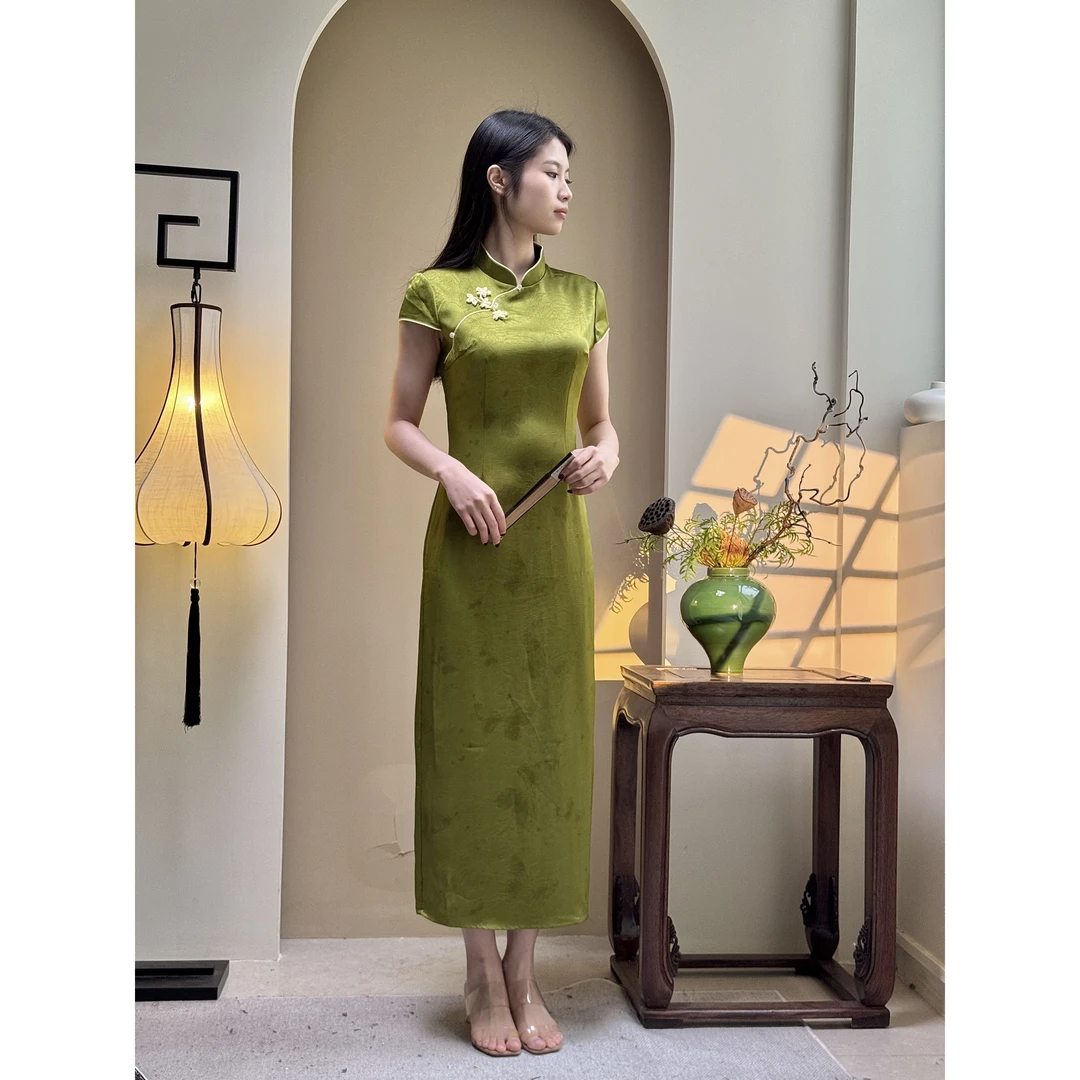 新中式国风【庐州月】矜贵气质高级旗袍连衣裙复古老钱显瘦