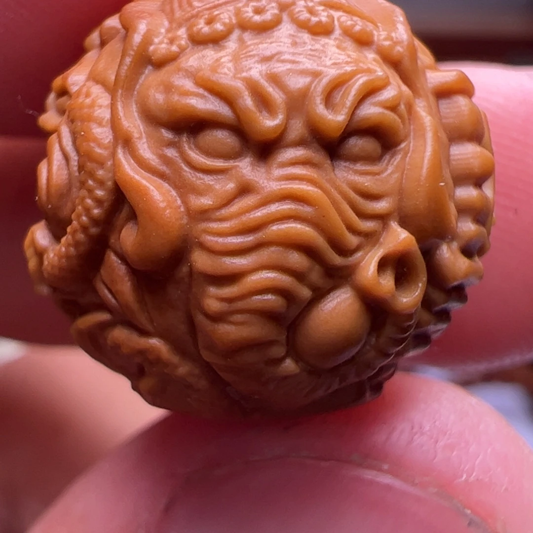 吊坠猴头核桃精工狮驼岭