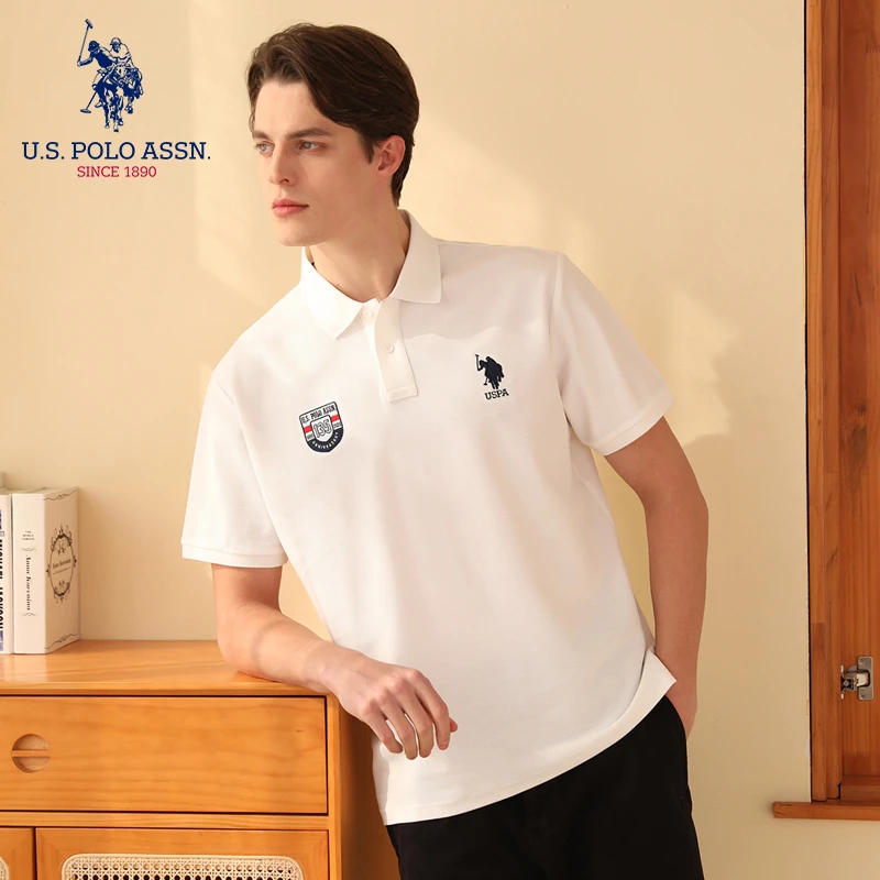 周年款半袖翻领时尚男简约美式休闲潮流男装t恤Polo衫短袖情侣