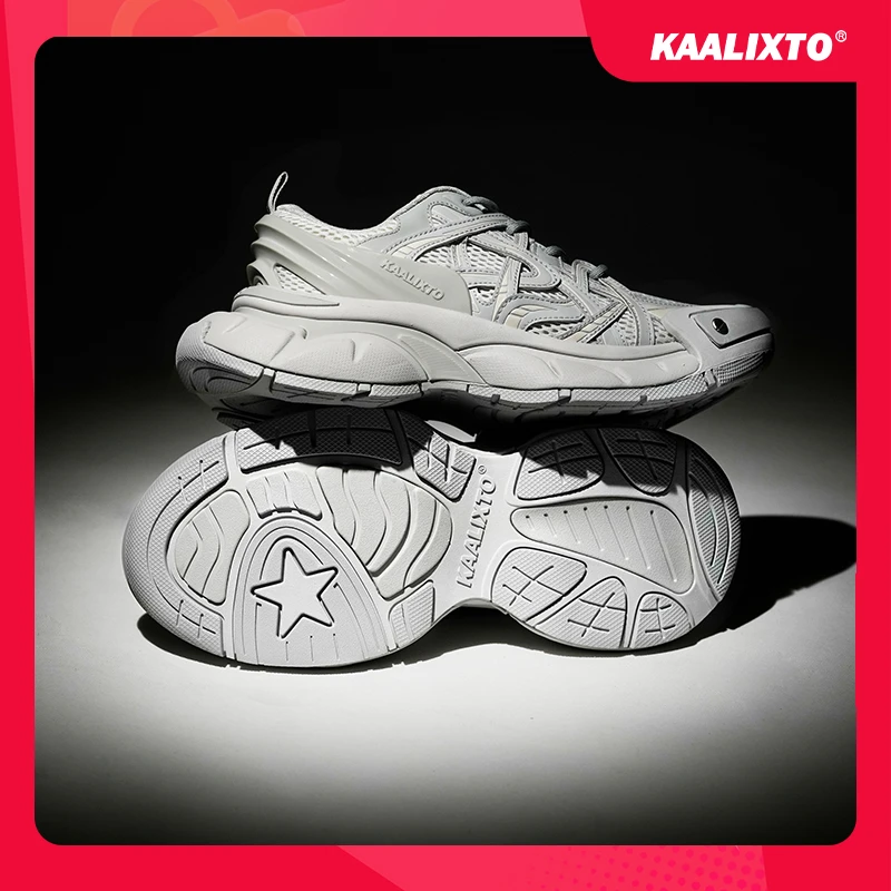 【经典款】Kaalixto灰色跑鞋老爹鞋运动增高百搭保暖搭子透气厚底