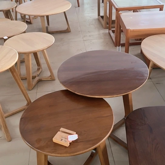 北美白橡木茶几圆拐*2