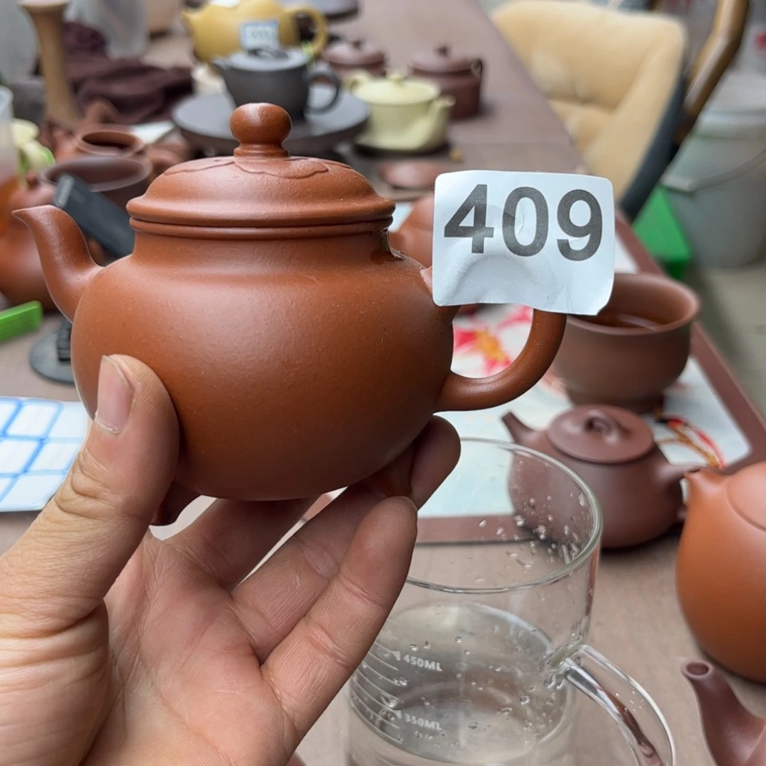 紫砂茶壶小红泥大斌200左右瑕疵
