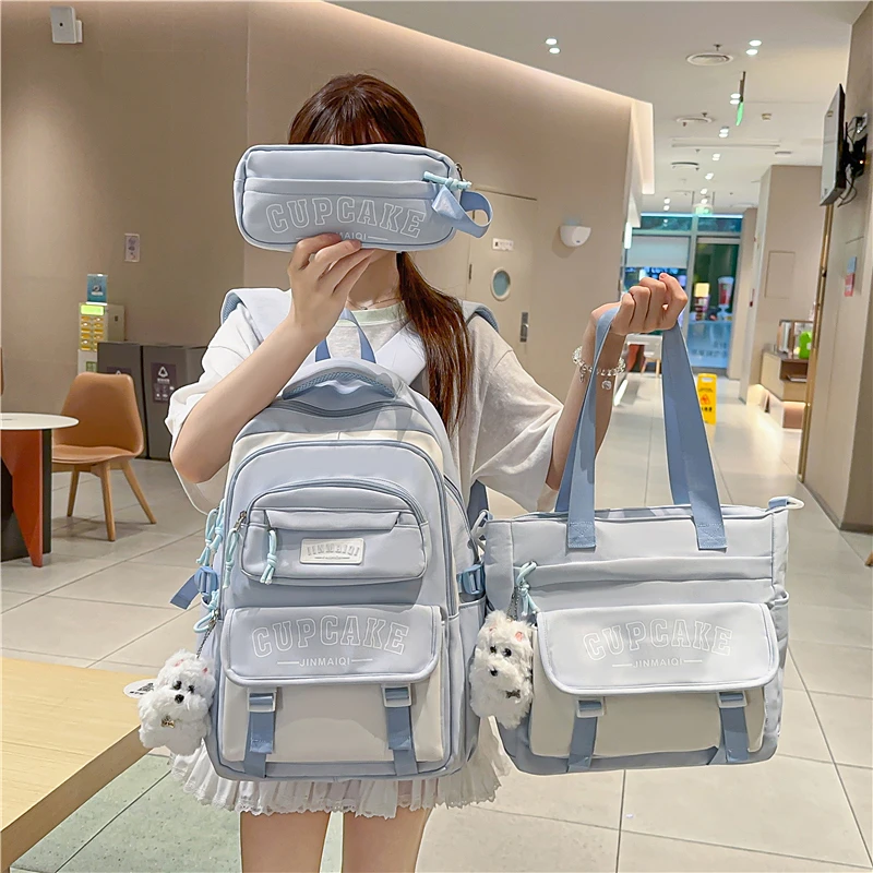 书包女生初中生大容量双肩包小学生三到六年级高中生减负防水背包