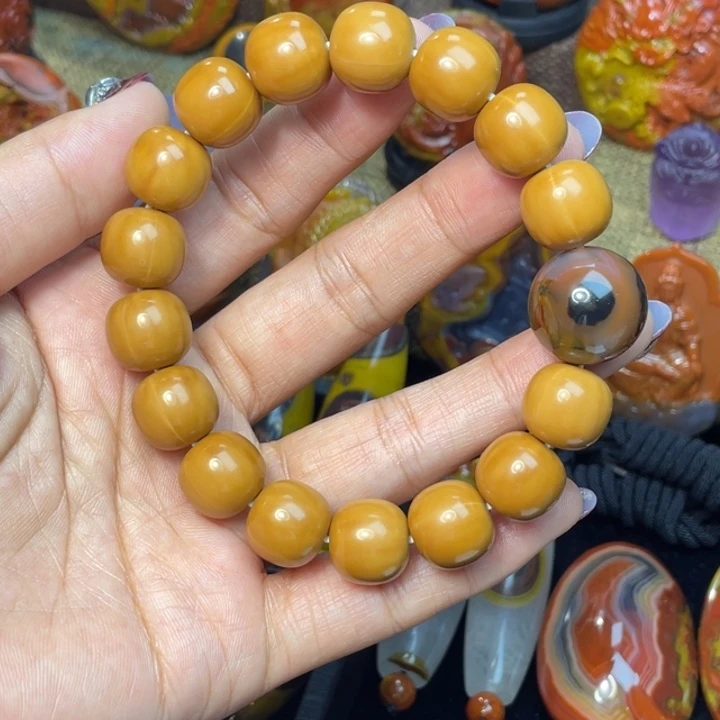 玛瑙/玉髓足银镶嵌珠宝奇石品质猴头天然水草顶珠380