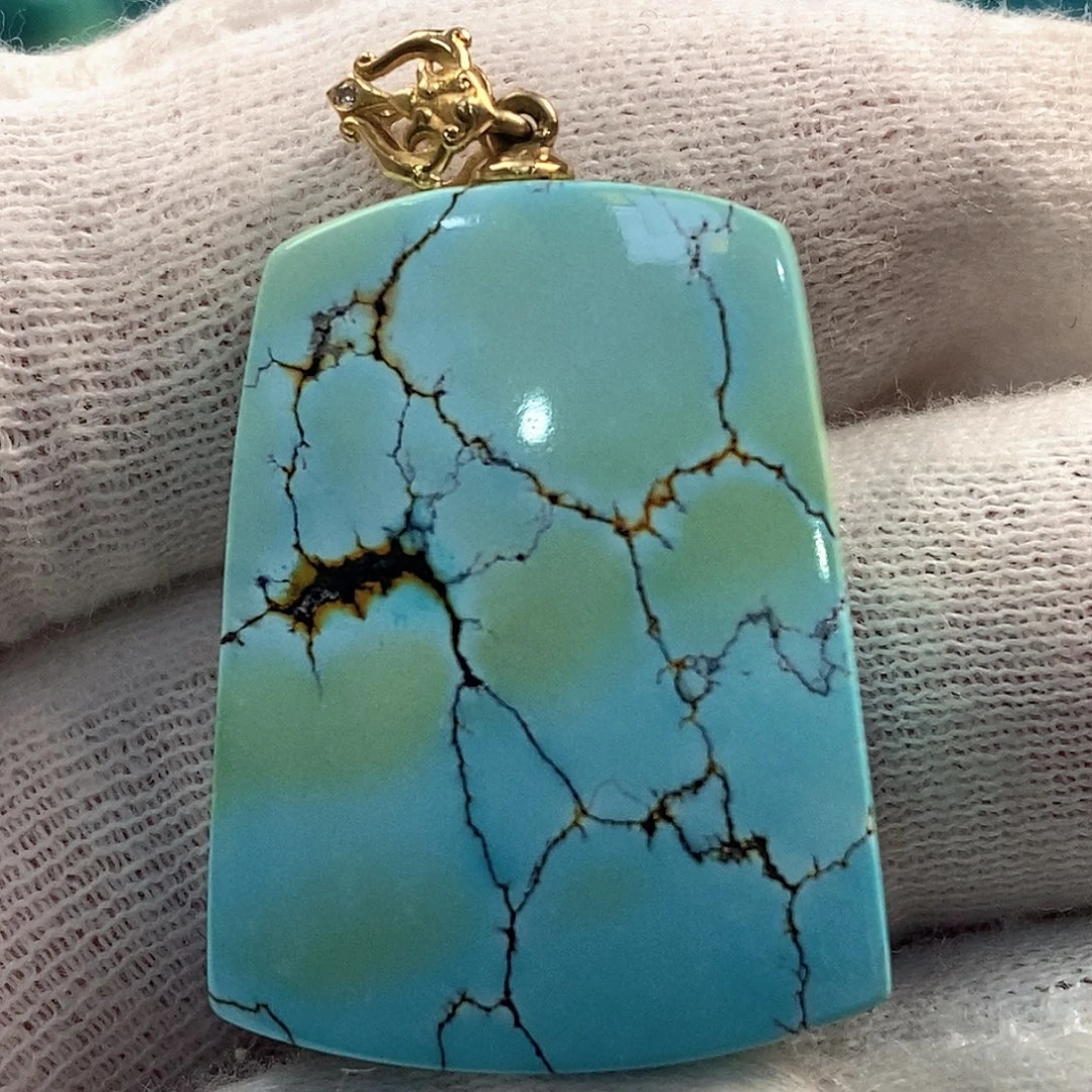 绿松石18K金镶嵌配饰