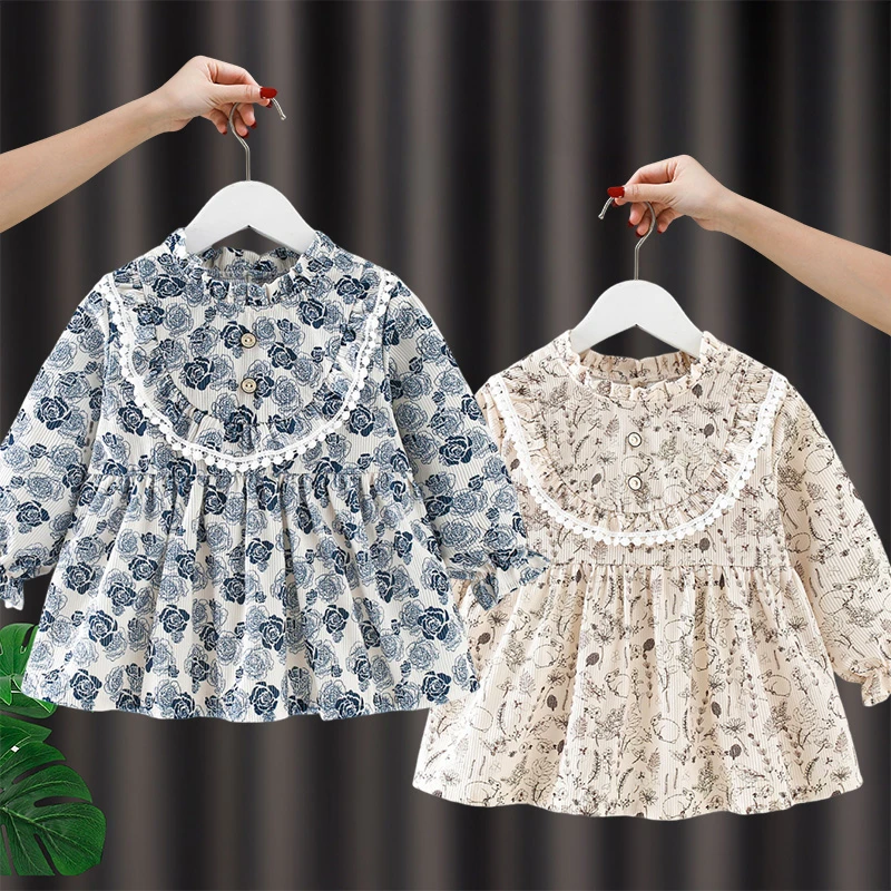 女宝宝罩衣秋冬外穿洋气公主裙儿童吃饭围兜防水防脏围裙婴儿护衣