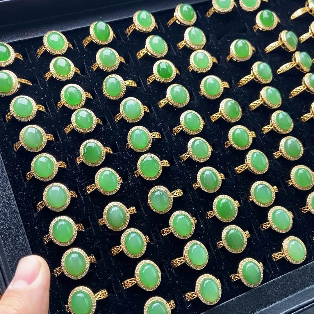 和田玉戒指银S925镶嵌颜色多样性发拍一发一