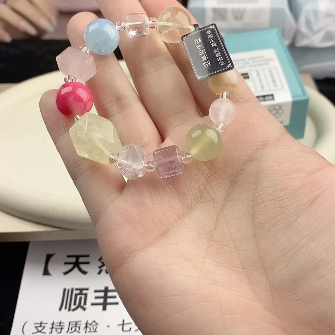 银S925镀金镶嵌手链水晶