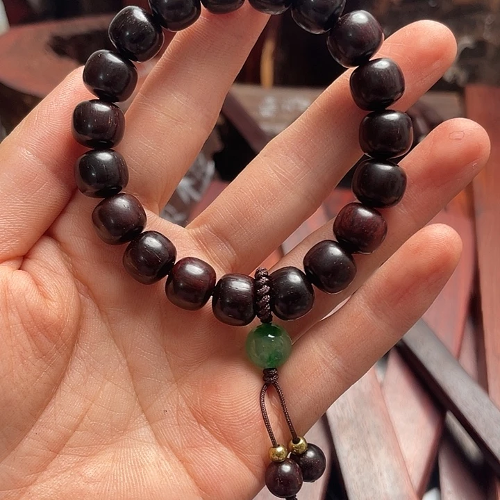 自***在檀香紫檀（小叶紫檀）桶珠