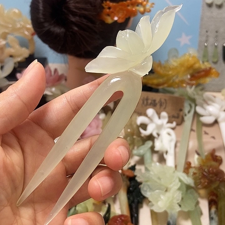 未镶嵌岫玉发簪发簪