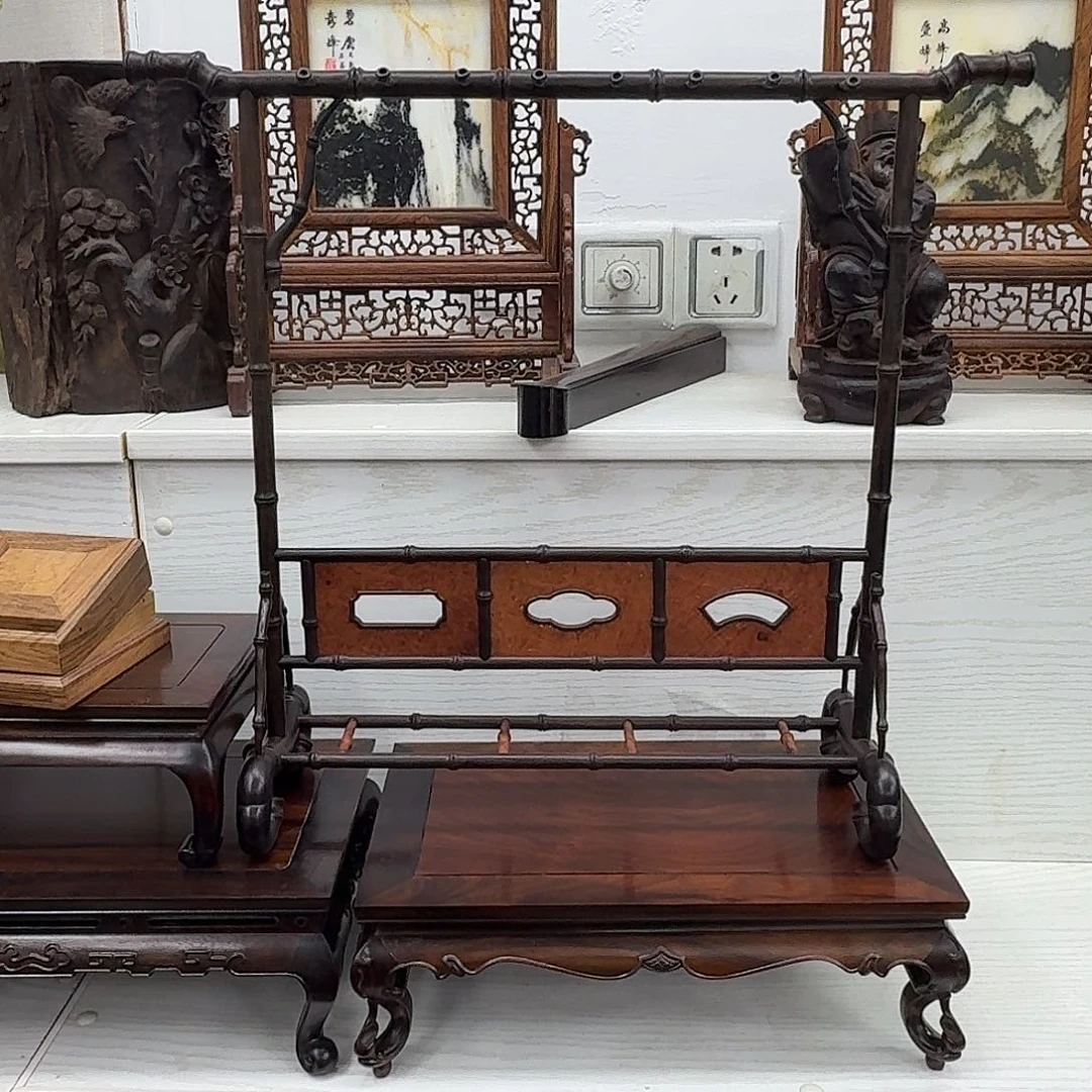 大***）木大红酸枝竹节精工笔架