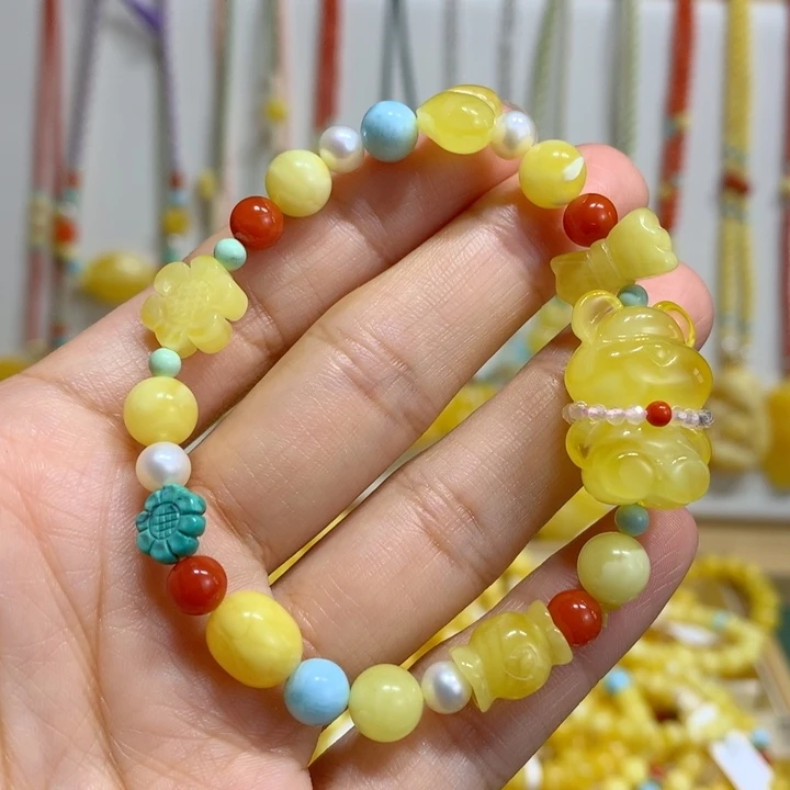手链蜜蜡未镶嵌多宝款