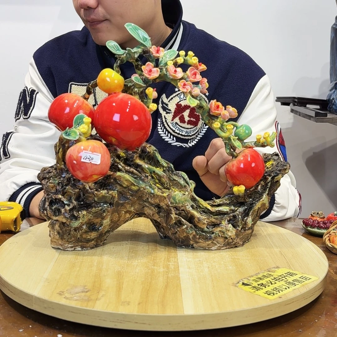 陶瓷苹果高货摆件的
