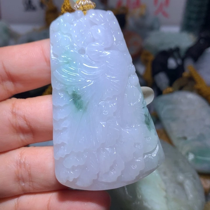 翡翠未镶嵌颈饰保真天然A货翡翠