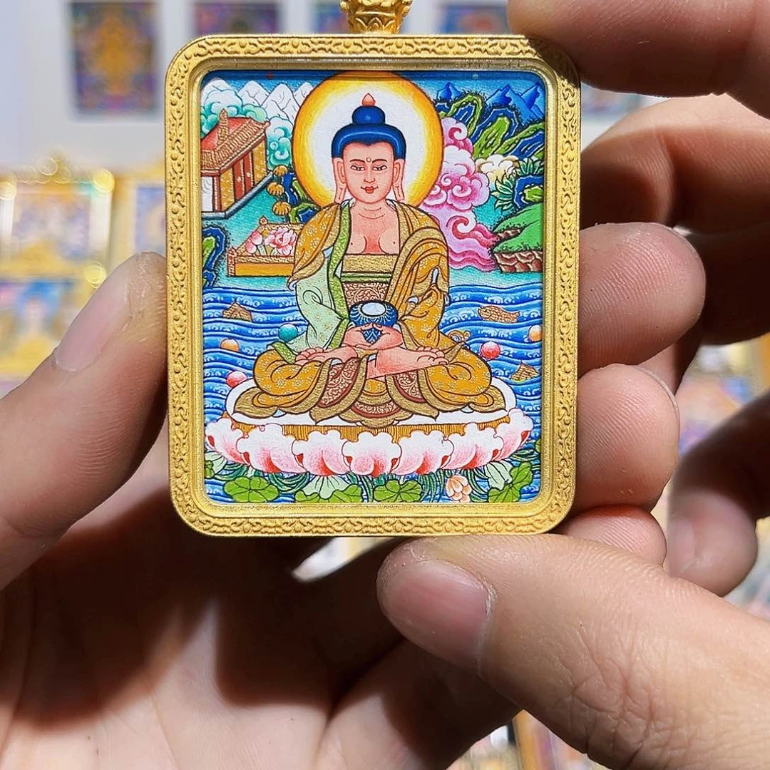 吊坠青海热贡纯手绘阿米