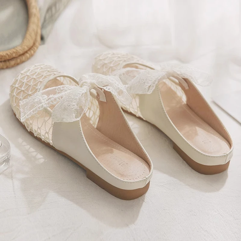 【万达撤柜】国风新中式一脚蹬懒人2025新款绝美包头半拖鞋女夏外穿