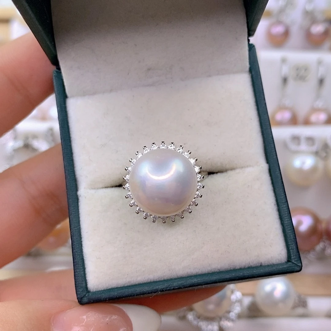 淡水珍珠银S925镶嵌颈饰