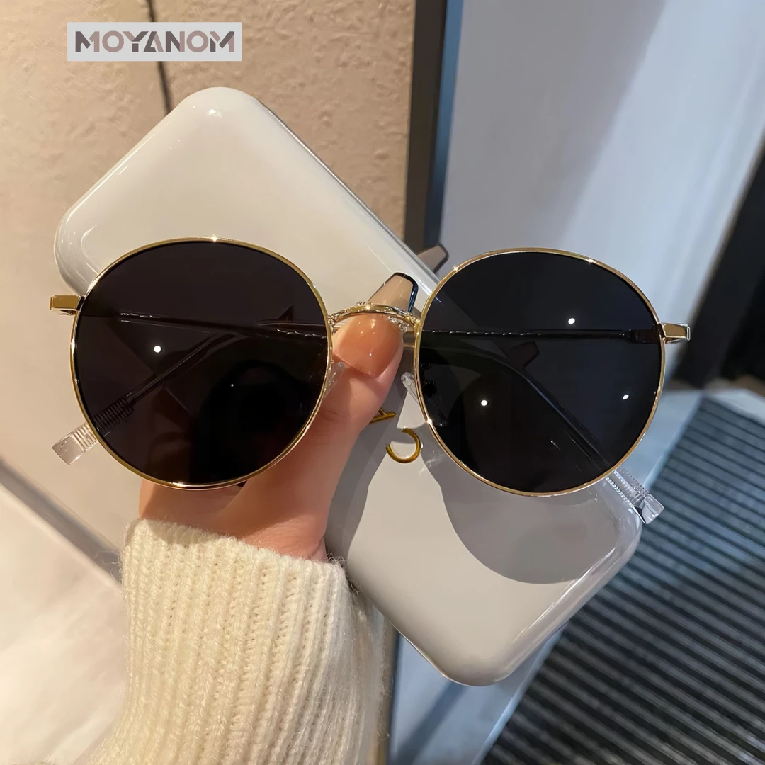 复古圆形墨镜男女偏光款太阳镜开车专用小圆框太子镜伴郎眼镜男潮