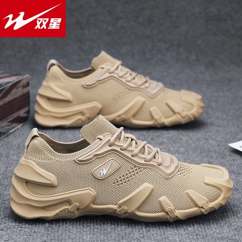 双星秋季网面透气日常通勤运动防滑耐磨运动开车鞋