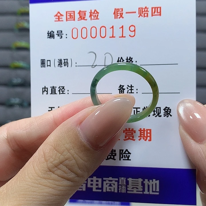 未镶嵌戒圈翡翠0119