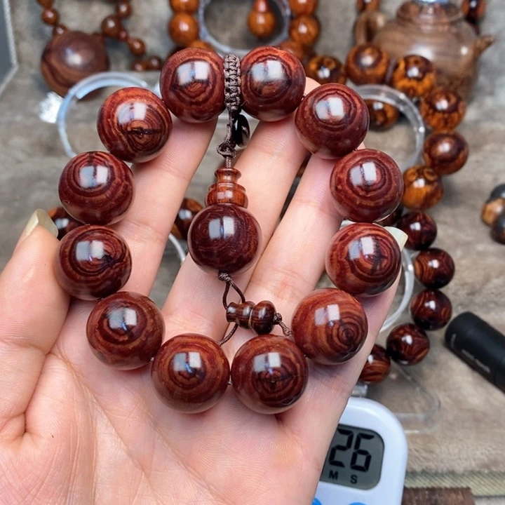 黄花梨/降香黄檀不*空紫油梨成品加工手串