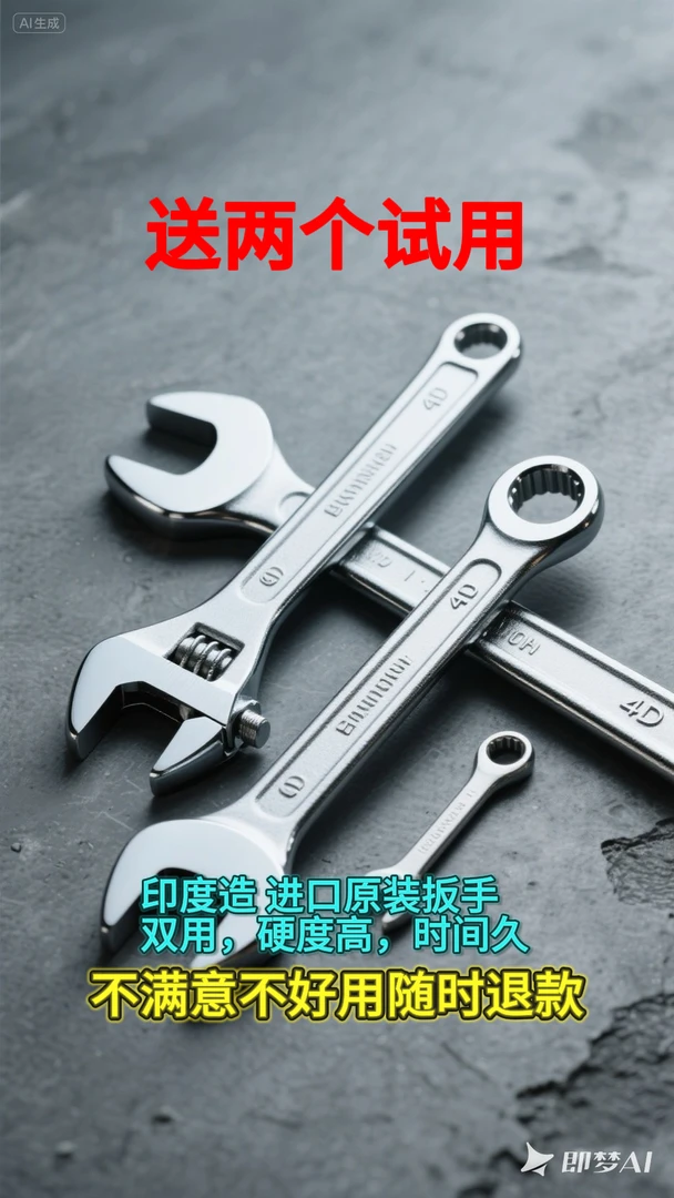 印度进口扳手维修工具一盒十把送两把试用共12把