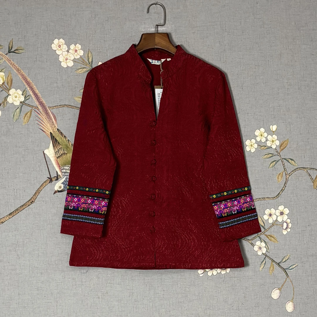 土家妹（工厂清仓）厚款民族风复古百搭春秋款上衣开衫外套8088