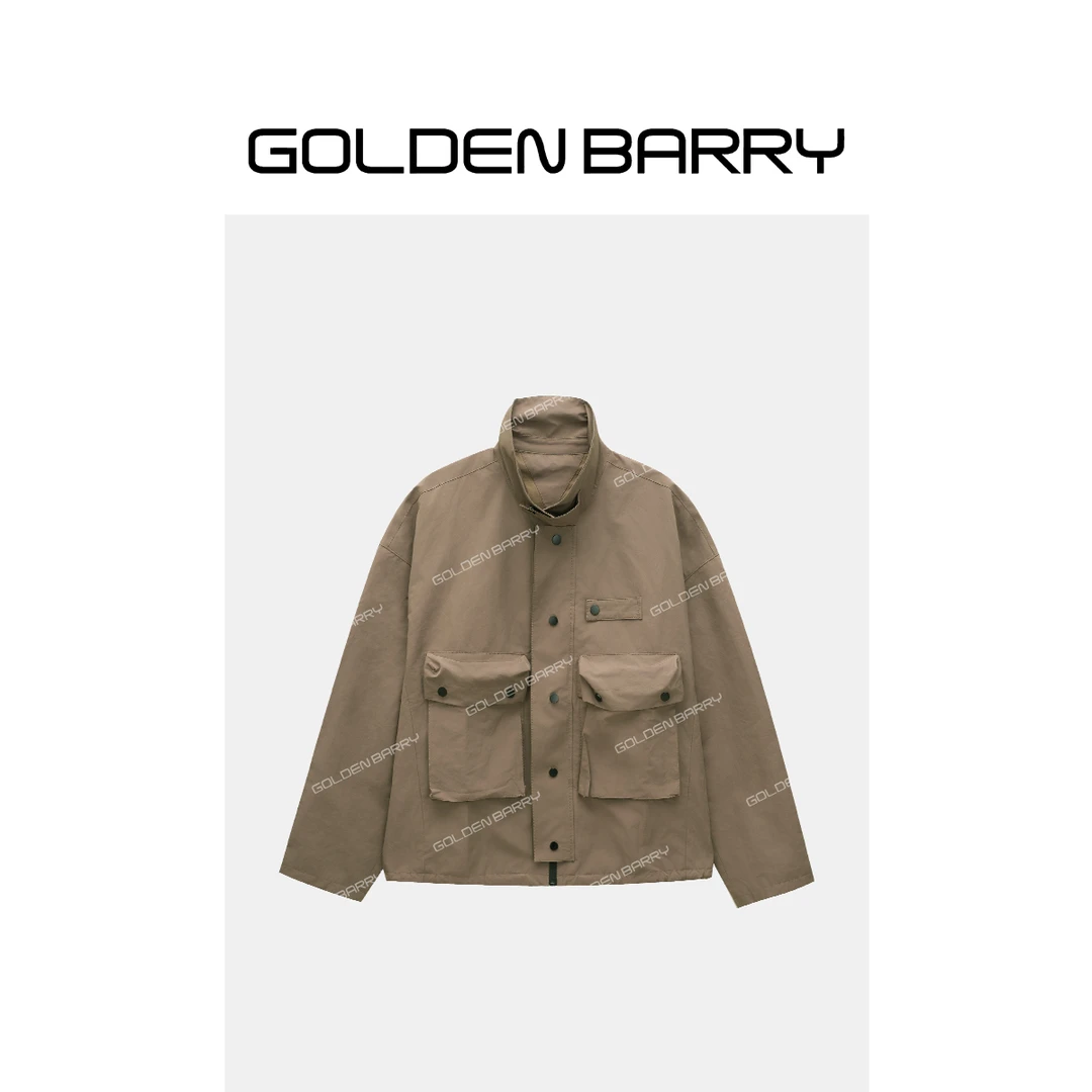 |122154男款复古工装机能外套