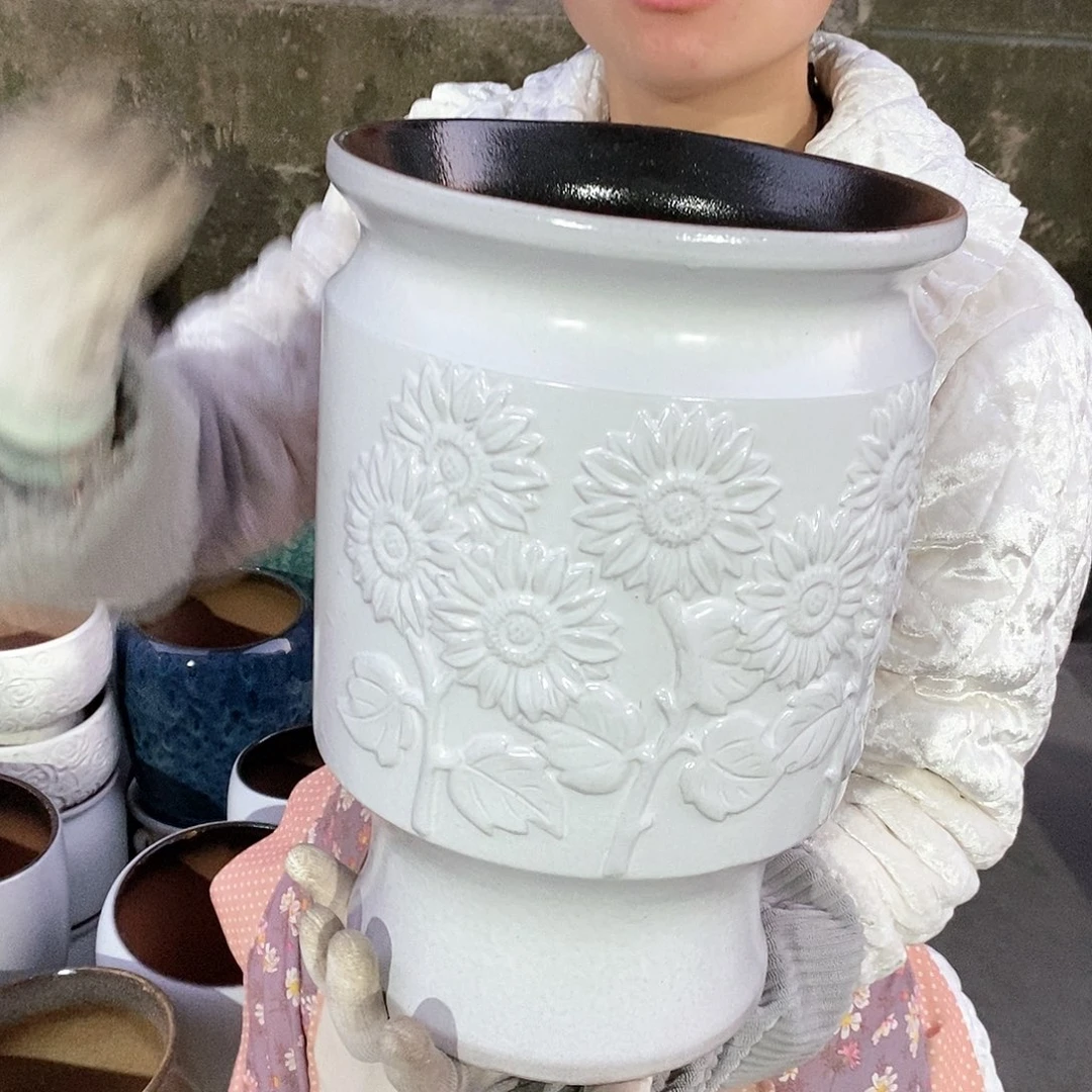 紫砂花盆正品口20高31