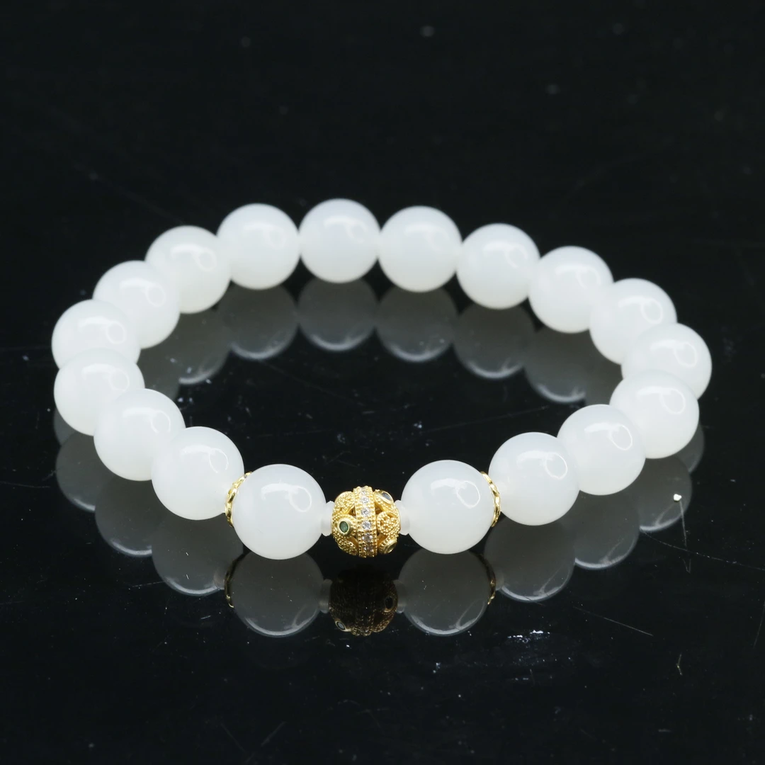 15和田玉一级白手串/500350保利厦门拍卖