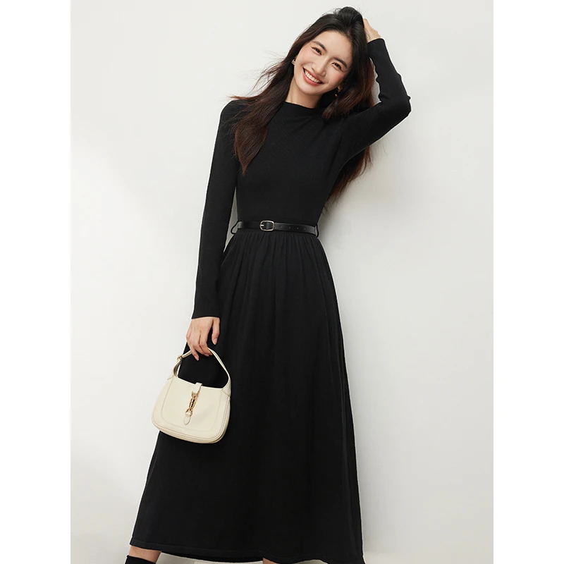 【备用链接】朗文斯汀设计感时尚收腰连衣裙DTML4511D09311