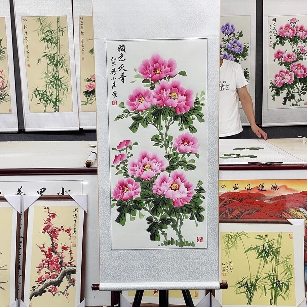 国画手绘手写作品