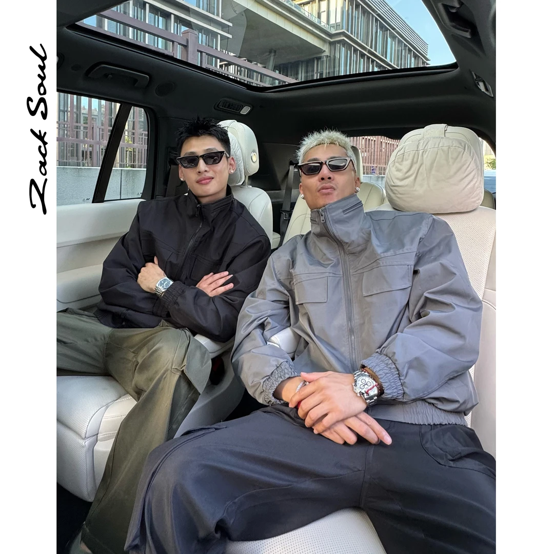 Zack校长zacksoul 游骑兵夹克立领防风薄款外套户外美式隐藏帽