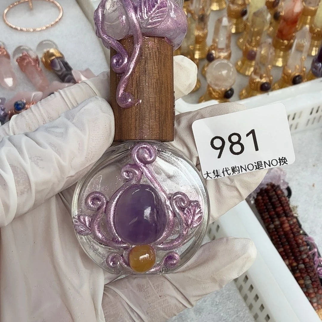 烟晶手链未镶嵌村****宝紫水晶