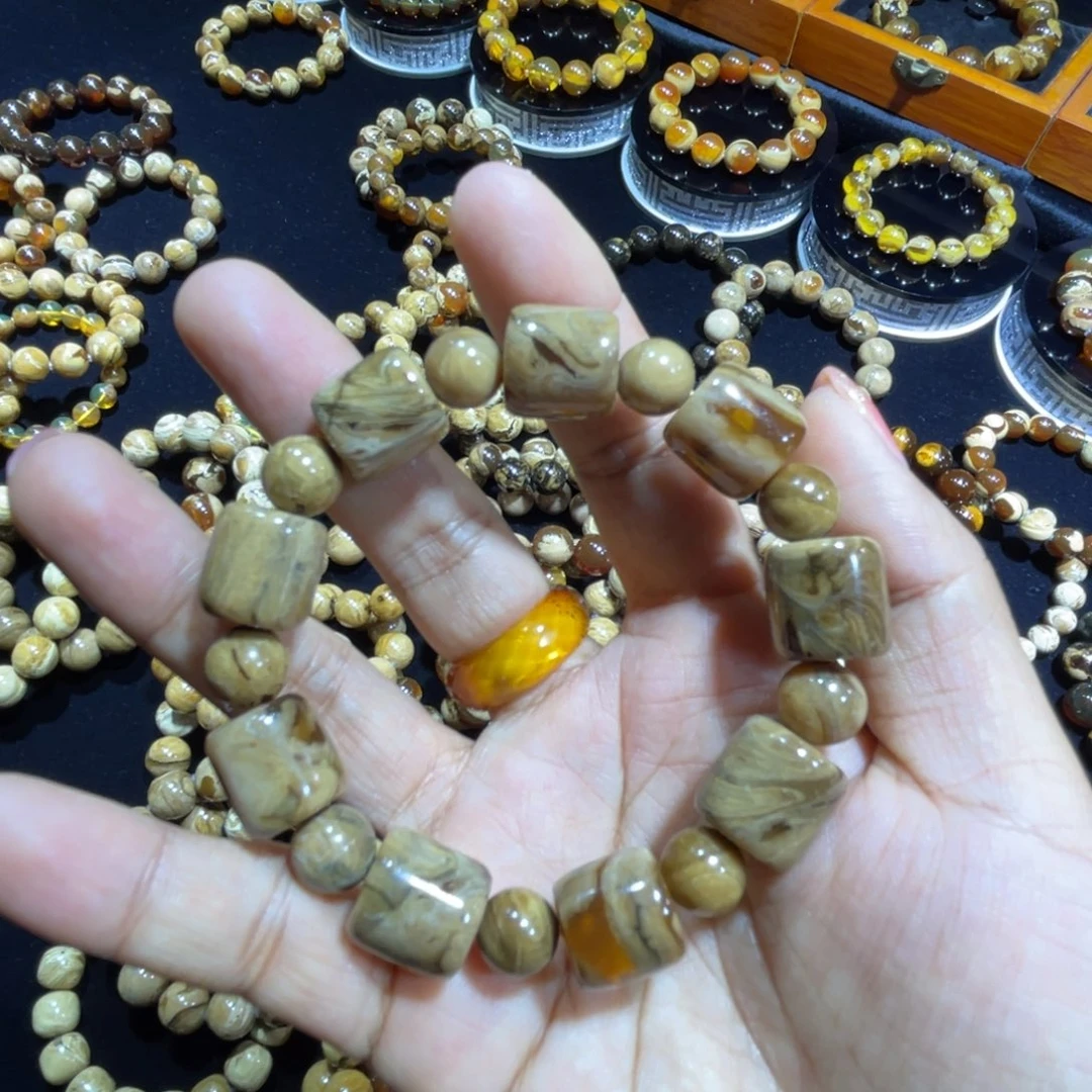 琥珀未镶嵌手串手串