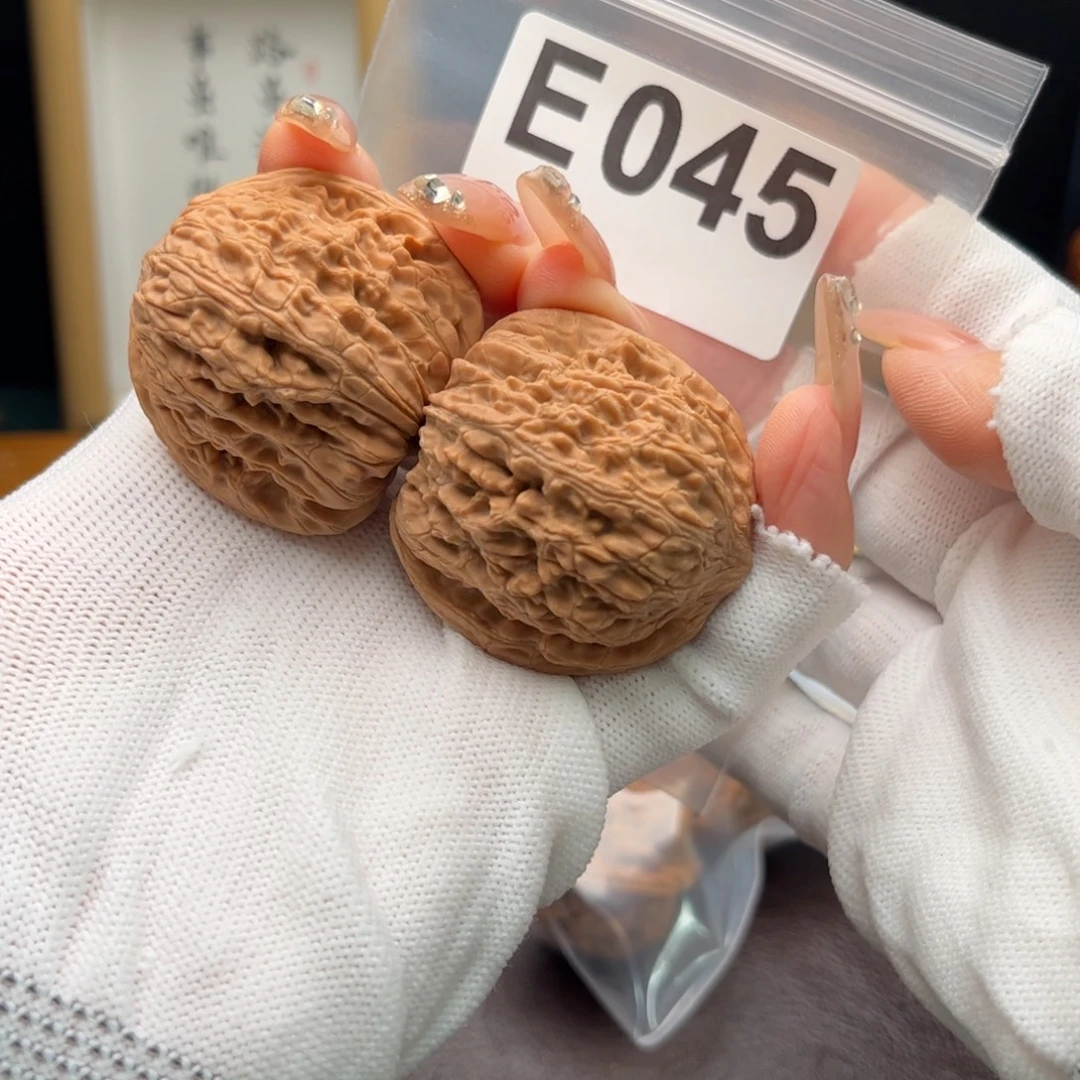 文玩核桃把件41绣球e045